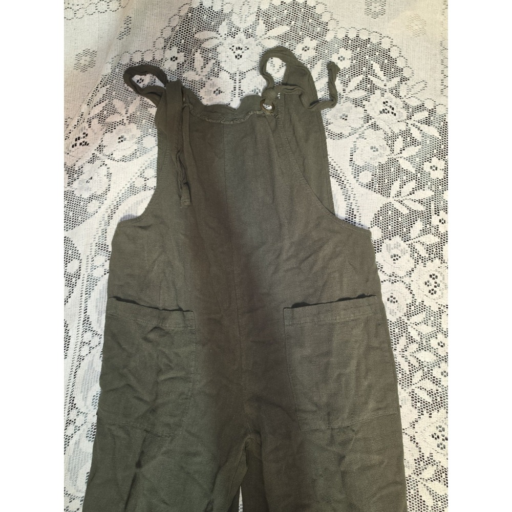 Natural Life Carly Jumpsuit Adjustable Straps Pockets Olive Green M - Picture 5 of 5